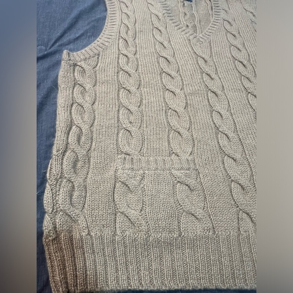 Polo Golf Ralph Lauren sleeveless sweater vest tan size large 100% Alpaca - Picture 3 of 8